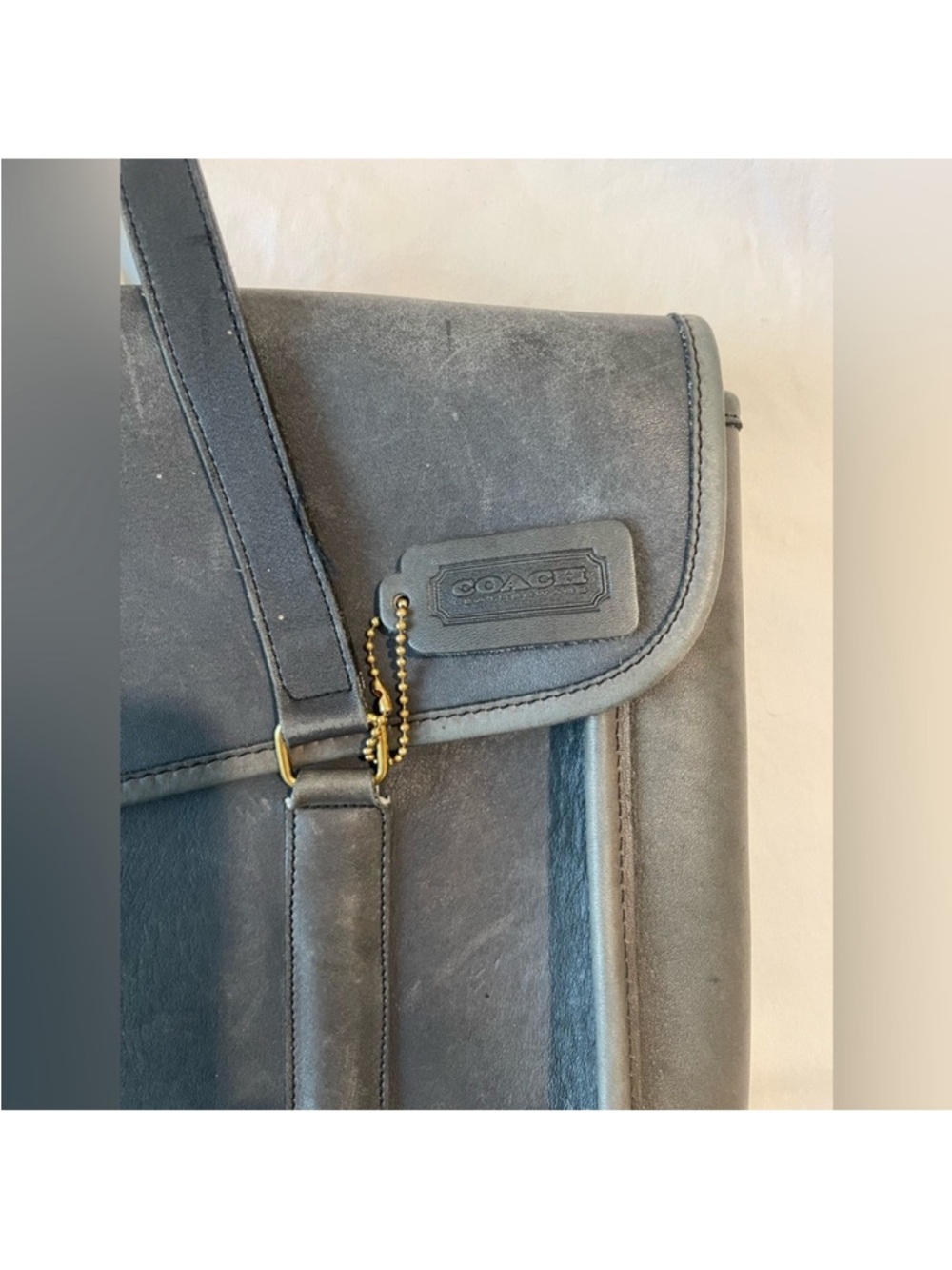Grey Leather  Coach Satchel - Picture 11 of 11